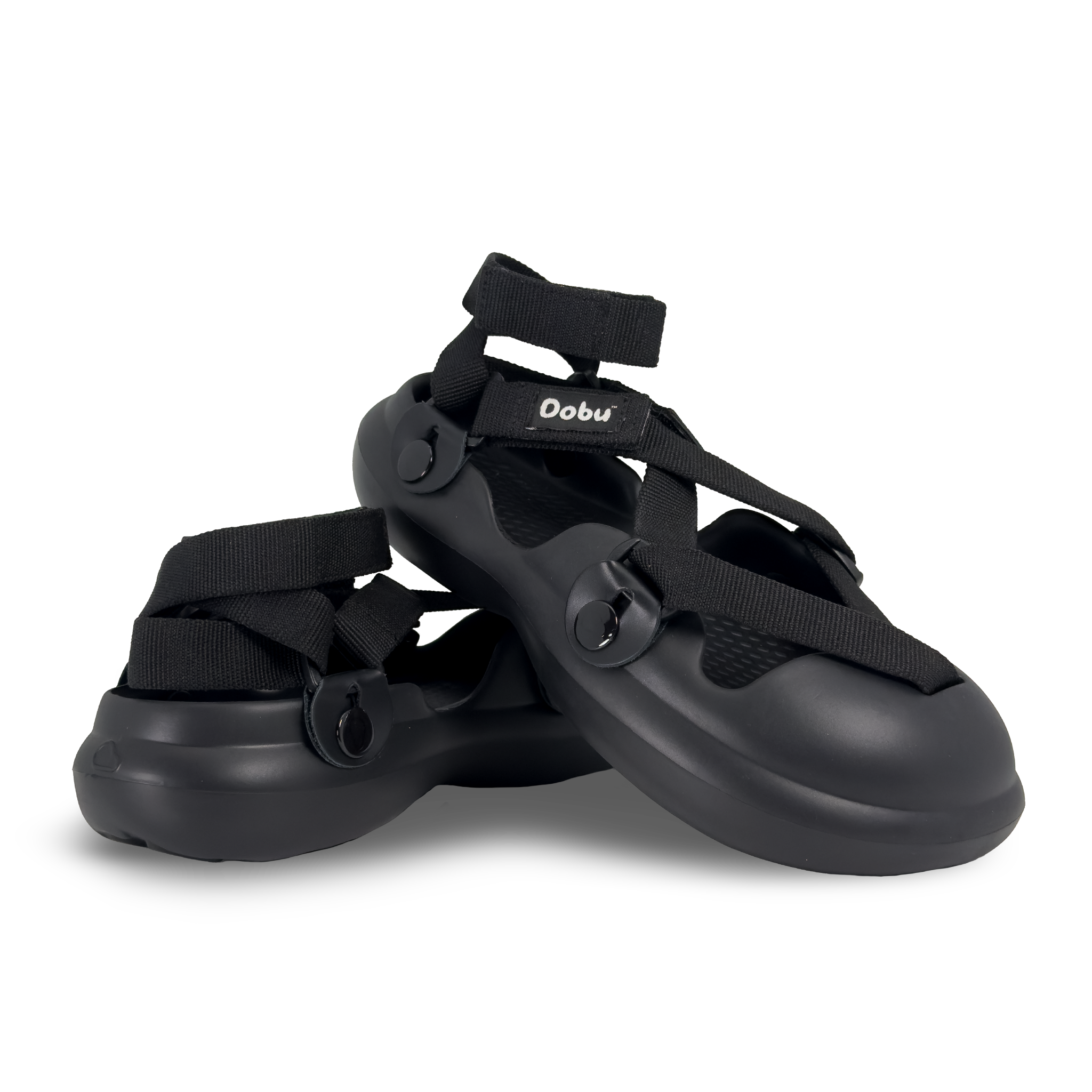 Sandalo sabot nero schiava – sabot donna essenziale e tecnico – DOBU La Ninja