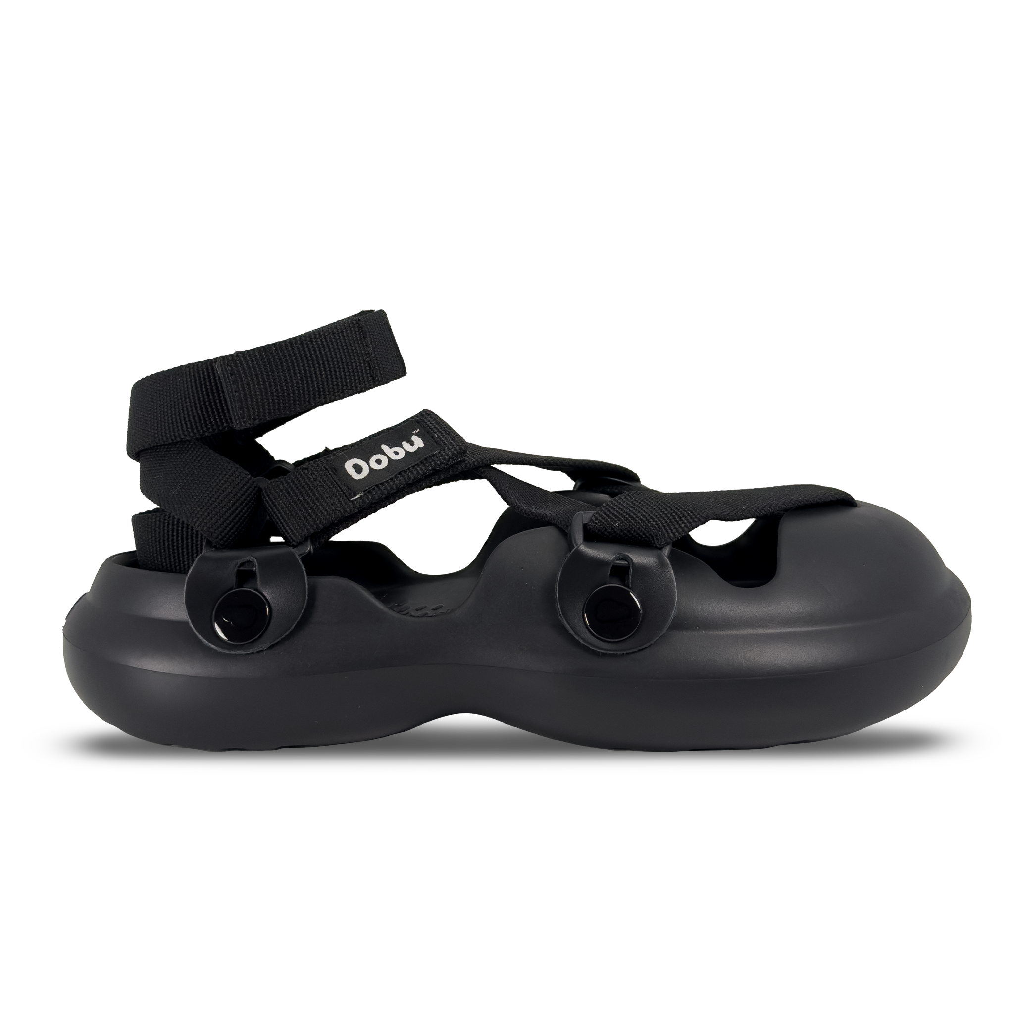 Sandalo sabot nero schiava – sabot donna essenziale e tecnico – DOBU La Ninja
