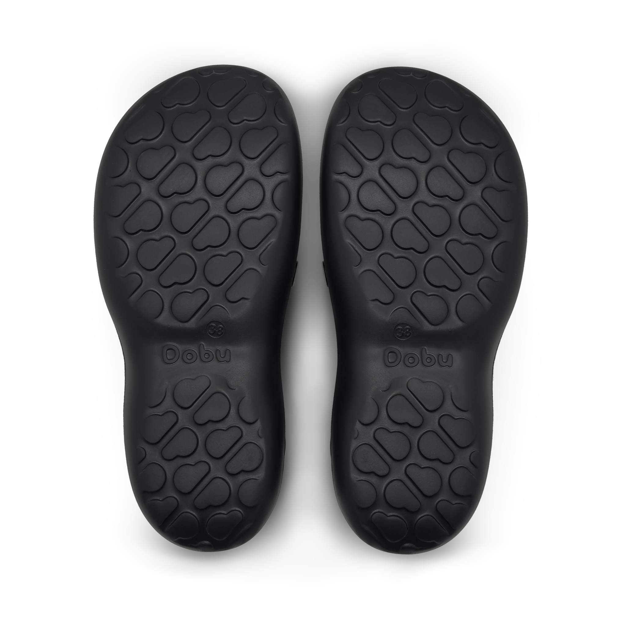 Scarpa sabot nera con nastri verde midori, suola barefoot in EVA e struttura modulare